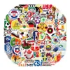 100st Set Waterproof Car World Football Cup Stickers Graffiti Patches Decals for Motor Bagage Skateboard Laptop242b