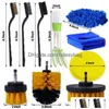 Brushes Detailing Brush Set Car Cleaning Power Scrubber Drill For Leather Air Vents Rim Dirt Dust Clean Tools Drop Delivery Home Garde Dhcxd