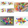 혀 링 100pcs/lot Glow in Dark Luminous Fexible Ring Bar Barbells Body Piercing Jewelry 1.6x16x6/6mm 드롭 DHGARDEN DH6PZ