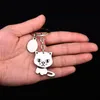 50pcs Lot 360 powiązany z kotką klęską Śliczny klawisz dla kobiet pies klawisza Uchwyt kluczy Portachiavi Bag Charm 314Q