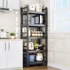 6-7floors Kitchen shelving Floor-to-ceiling Multilayer fenced microwave oven storage rack Household pot and dish storage rack