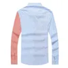 メンズカジュアルシャツ2021 faconnable Classic Striped Male Blouse Trendy Camisa Masculina Homme Men Fashion TOPS M-XXL2880