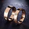 4 mm 6 mm tytanowy Ateel Silver Love Ring Mężczyźni i kobiety Rose Gold Pierścienie dla miłośników Para pierścionka Pierścień Biżuter