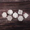 Natürlicher weißer Kristall, polyedrische lose Edelsteine, Würfel, 7-teiliges Set, Dungeons Dragons, Kristallwürfel-Set, DND, RPG-Spiele, Ornamente, Spot-Waren, Großhandel, Akzeptieren Sie kundenspezifisch