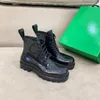 Stride Boots 고급 디자이너 여성 레인 부츠 패션 고무 플랫폼 스퀘어 헤드 슈즈