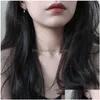 눈썹 보석 925 Sterling Sier Korean 버전 Simple Pave Crystal Earrings 여성 클래식 기질 파티 선물 드롭 Deliv Dhgarden Dhwzc