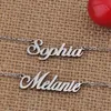 Pendant Necklaces Marina Name Necklace For Women Stainless Steel Jewelry 18k Gold Plated Nameplate Femme Mother Girlfriend Gift244F