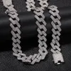 Iced Out Miami Cuban Link Chain Mens Rose Gold Cains Crice Netlace Bracelet Hip Hop Jewelry302N