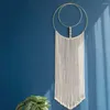 Estatuetas decorativas 2 peças de macrame, suspensão de parede, decoração boho, arte chique, boêmia, decoração de casa para apartamento, quarto, sala de estar, dormitório