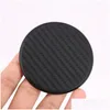 Tapis antidérapants Coussin d'eau de voiture noire Coussin antidérapant créatif MTI - Tapis de tasse fonctionnel Groove Simple Circar Square Decor Drop Deliver Dhqba