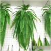 Decorative Flowers Wreaths Artificial Hanging Fern Grass Plants Greenery Green Wall Plant Silk Hedge Large Drop Delivery Home Gard Dhigr