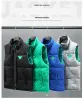 뜨거운 판매 디자이너 남성 조끼 겨울 브랜드 새로운 비즈니스 캐주얼 주머니 따뜻한 조끼 남성 가을 의류 민소매 코트 재킷 녹색 조끼