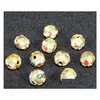 Boncuklar 10mm Cloisonne Emaye Colourf Dili DIY Mücevher Bilezik El Sanatları için GÜNLÜK Yuvarlak Yuvarlak Gevşek Aralayıcı Teslimat Dönüşü Ev Gard Dh2fl