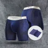 AOELEMENT 3pcs Men's Mesh Breathable Underwear Boxer Sports Anti Friction Ice Silk Long Panties Boxershorts Men H1214248k