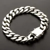 Bracciale in argento sterling 925 Gioielli alla moda semplice individuale selvaggio braccialetto da uomo spesso Bracciale vintage per uomo e donna Shi3382