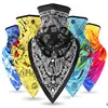 Altri accessori per moto Face Er Traspirante Ghiaccio Seta Collo Ers Antivento Polvere Outdoor Bandana Ciclismo Bici Sci Sport Sciarpa Drop Dhi89