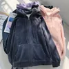 Kvinnors hoodies add-fluff tjocka tröja kvinnor höst vinter 2023 all-match zipper cardigan jacka student varma toppar lady coat