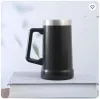 Tasses Tasse de bière de 24 oz avec poignée en acier inoxydable 304 double paroi gobelet insated voyage tasse à café livraison directe maison jardin cuisine