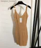 Basic Casual Jurken Luxe Dames Tankjurk Designer Korte Gebreide Jurken Lente Zomer Slanke Meisjesjurk L230916