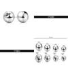 Tongue Rings Plain Screw Ear Stud Lip Bar Eyebrow Belly Button Ring Bead Ball Accessory 2Mm 2.5Mm M Horseshoe Stainless Stee Dhgarden Dhf83