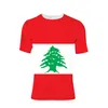 Liban t-shirt bricolage personnalisé nom numéro lbn t-shirt nation drapeau lb république arabe arabe libanais pays imprimer po vêtements 260P