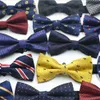 Fashion Bowtie 67 color Adjust the buckle Men's stripe bowknot Neck tie Occupational tie for Father's Day tie Christmas 263I