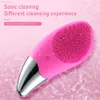 Épurateurs de visage électriques Mini brosse de nettoyage du visage électrique nettoyeur de visage en silicone à ultrasons nettoyage des pores en profondeur masseur de peau dispositif de brosse de nettoyage du visage L230920