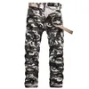 Pantalon de camouflage pour hommes Pantalon cargo Sweat décontracté Pantalon de sport de plein air Printemps Automne Vêtements Plus Taille Armée Vert Haute Qualité Bran322o