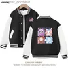 Damesjassen WALKIE Sanrios Kawaii Anime Kuromi My Melody Cinnamoroll Leuke Cartoon Honkbal Uniform Lente Herfst Kinderen Tops Casual Buitenjas Cadeau L230916