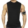 Canotte estive traspiranti T-shirt in puro cotone di colore Forte uomo palestra sport corsa Wear256N