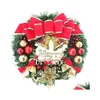 Flores decorativas grinaldas guirlanda de natal ao ar livre 2022 decorações de natal sinais casa jardim escritório varanda porta da frente pendurado guirlanda ye dhyou