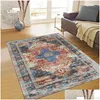 Tapis Bohême Persan Tapis Tapis Pour Salon Tapis De Sol Porte Ethnique Gypsy Maroc Chambre Anti-Skid Flanelle Maison Moderne Dr Dhaxx