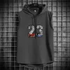 Männer Tank Tops Marke Gym Kleidung Fitness Männer Baumwolle Tanktop Mit Kapuze Herren Bodybuilding Stringer Workout Singlet Sleevel335f