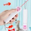 Gato brinquedo a laser carregamento usb ponteiro de luz led recarregável tocha lanterna uv caneta 5 padrões caneta laser brinquedos para gatos presente acessórios para gatos