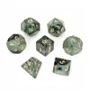 Natural Kambaba Jasper Poliedrico Pietre preziose sciolte Dadi 7 pezzi Set Dungeons Dragons Set di dadi di pietra DND Giochi di ruolo Ornamenti Merci spot All'ingrosso Accetta personalizzato