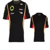 T-shirt a maniche corte in poliestere ad asciugatura rapida F1 Formula One 2013 Lotus Lotus Kimi Raikkonen tuta da corsa girocollo Tee 3277