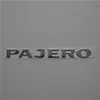 2 pezzi set ABS 3D Argento Pajero Car Emblem Badge Lato corpo Logo Decal Adesivo posteriore Accessori Decorazione173F