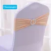 100pcs krzesło pasmo stretch elastyczne spandex krzesło łuk okrągły pierścień do bankietu dekoracja ślubna Noeud de Chaise Mariage264Q