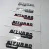 1 paire Noir Mat Chrome Turbo 4MATIC Biturbo 4matic Emblème Badge Fender Side Supercharge Logo Autocollant De Style De Voiture pour Mercedes B279T