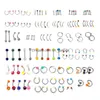 Tongue Rings 110Pcs Stainless Steel Eyebrow Navel Belly Lip Ring Nose Bar Body Piercing Jewelry Drop Delivery Dhgarden Dhkeb