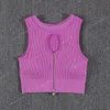 1/2/3/4 pièces ensemble côtelé à fermeture éclair femmes ensemble de sport vêtements de sport survêtement sans couture pour costumes de Fitness femme YogaWomen's Yoga sets fitness clothing women set