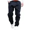 Fashion Harem Men Casual Denim Loose Baggy Hip Hop Joggers Jeans Pants Black Trousers Man Clothes334z