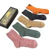 Designer Womens Mens Foot Socks Five märken av Luxurys Sport Strumps Sock Winter Net Letter Knit Sock Cotton With Boxes300U