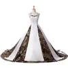 2021 In Stock Camouflage Wedding Dresses Beads Lace Up Camo Party Dress Bridal Gowns 2-16 Q02276S