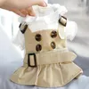 Spirng Summer Dog Vêtements Beau Trench-Coat Robe Vêtements Chauds pour Petits Chiens Costumes Veste Chiot Chemise Chiens Animaux Tenues Y01308o