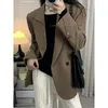 Damenanzüge UNXX 2023 Frauen Zweireiher Blazer Büro Dame Lose Klassische Mantel Anzug Jacke Weibliche Chic Outwear Outfits Femme