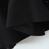 Повседневные платья YENKYE, элегантное женское винтажное черное эластичное вязаное длинное платье с круглым вырезом, осенне-зимний халат