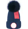 Designer Winter Knitted Beanie Woolen Hat Women Chunky Knit Thick Warm faux fur pom Beanies Hats Female Bonnet Beanie Caps 24 colors