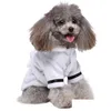 Köpek giyim yumuşak evcil hayvan bornoz ayarlanabilir kemer polyester hızlı kuruyan bornoz sıcak hayvan pijamaları cat 09 damla teslimat ev g dh6bh