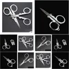 Scissors Wholesale Diamond Portable Folding Foldable Collapsible Medium Trip Travel Scissor Color Sier Drop Delivery Home Garden Tools Dhjin